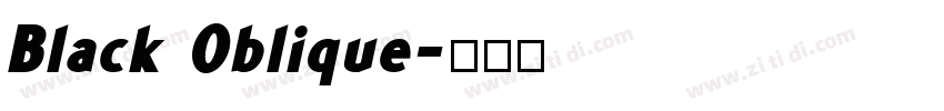 Black Oblique字体转换